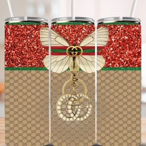 20oz skinny Gucci Bee Inspired Tumbler w/ straw topper